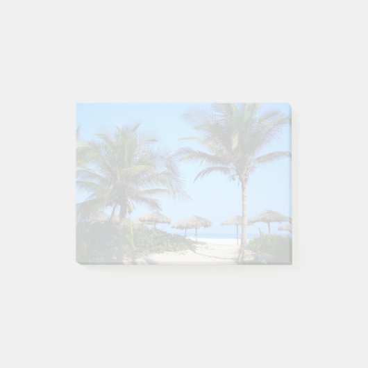 Sandy Beach with Palm Trees and An Ocean Uitzicht Post-it® Notes (Voorkant)