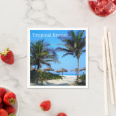 Sandy Beach with Palm Trees and An Ocean Uitzicht  Servet (Insitu)