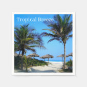 Sandy Beach with Palm Trees and An Ocean Uitzicht  Servet (Voorkant)