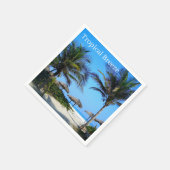 Sandy Beach with Palm Trees and An Ocean Uitzicht  Servet (Hoek)