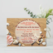 Sandy Beach with sea Shells Kaart (Staand voorkant)