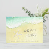 Sandy Beach Zeester We verhuisden naar Florida Nie Aankondiging (Staand voorkant)