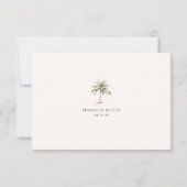 Sandy Beige Beach Wedding Maaltijdkeuze RSVP-kaart Kaart (Achterkant)