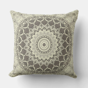 Sandy Beige Boho Beach Mandala Pattern Kussen