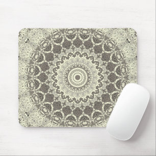 Sandy Beige Boho Beach Mandala Pattern Muismat