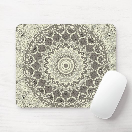 Sandy Beige Boho Beach Mandala Pattern Muismat (Met muis)