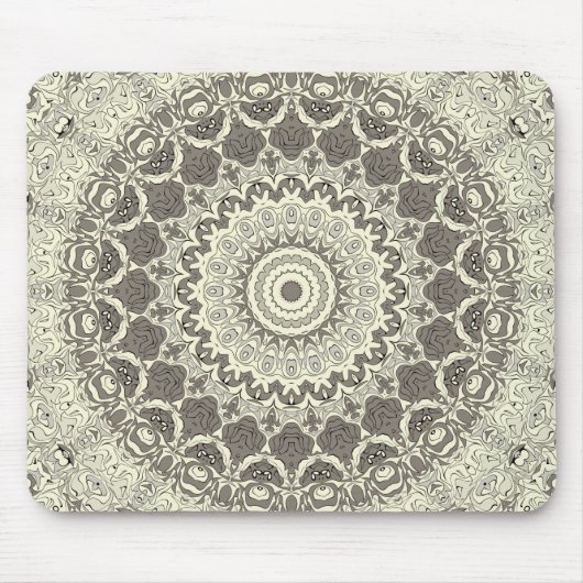 Sandy Beige Boho Beach Mandala Pattern Muismat (Voorkant)