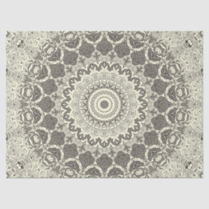 Sandy Beige Boho Beach Mandala Pattern Tissuepapier