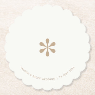 Sandy Beige   Eenvoudig Chic Koppel Papieren Onder Kartonnen Onderzetters