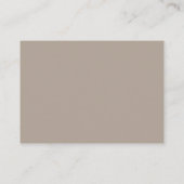 Sandy Beige Script-kaart voor bruiloft-website inv Informatiekaartje (Achterkant)