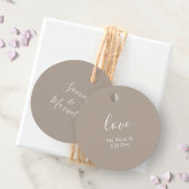 Sandy Beige Wedding Favor Labels
