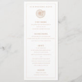 Sandy Beige Zee Shell Wedding Dinner Menu (Voorkant)