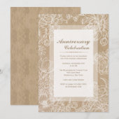 Sandy Blossom Uitnodiging (Voorkant / Achterkant)