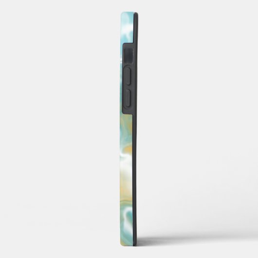 Sandy Brown Ocean Blue Marble Fluid Art Case-Mate iPhone Case (Achterkant / Links)