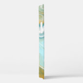 Sandy Brown Ocean Blue Marble Fluid Art Case-Mate iPhone Case (Achterkant / Rechts)