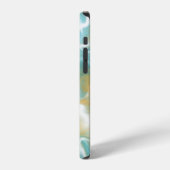 Sandy Brown Ocean Blue Marmer Vloeibare Kunst iPhone Hoesje (Linkerkant)