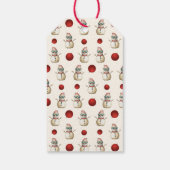 Sandy Christmas Tree Snowman Gathering Cadeaulabel (Achterkant)