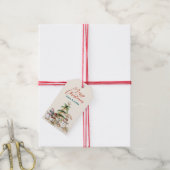 Sandy Christmas Tree Snowman Gathering Cadeaulabel (Met Touw)