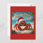 Sandy claws came to town briefkaart (Voorkant / Achterkant)