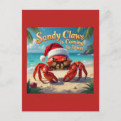 Sandy claws came to town briefkaart (Voorkant)