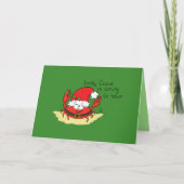 Sandy Claws Crab Kerstman Kaart (Voorkant)