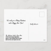 Sandy Claws Kerstkrab Turquoise Feestdagenkaart (Achterkant)