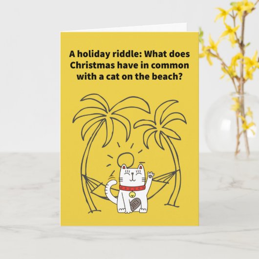 Sandy Claws - Kerstmis Kaart (Gele Bloem)