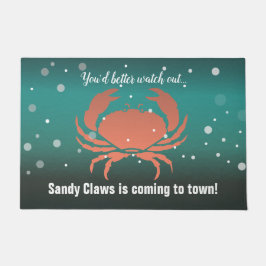Sandy Claws komt naar de stad Crab Door Mat