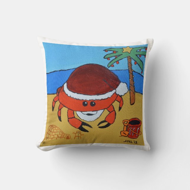 Sandy Claws van Joel Anderson Square Pillow Kussen (Voorkant)