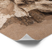 Sandy coast with rocks, moody ocean aesthetic poster (Hoek)