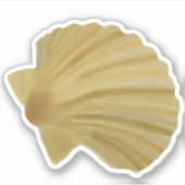 Sandy Colored Seashell Sticker (Voorkant)