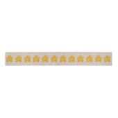 Sandy Cream Princess Golden Flowers Birthday Grosgrain Lint (Voorkant)