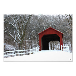 Sandy Creek Covered Bridge, 13 x 19 inch Foto Afdruk