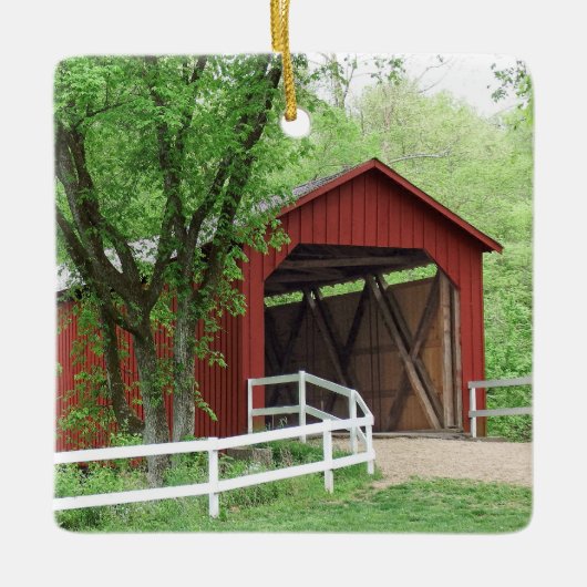 Sandy Creek Covered Bridge Keramisch Ornament (Voorkant)