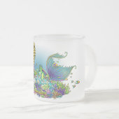 "Sandy" Cute Rainbow Fairy Mermaid Art Frosty Mok (Voorkant rechts)