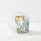 "Sandy" Cute Rainbow Fairy Mermaid Art Frosty Mok (Voorkant links)
