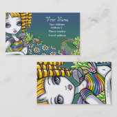 "Sandy" Cute Rainbow Fairy Mermaid Visitekaartjes (Voorkant / Achterkant)