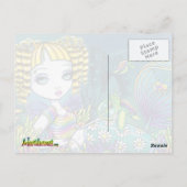 "Sandy" Cute Rainbow Mermaid Fairy Art Briefkaart (Achterkant)