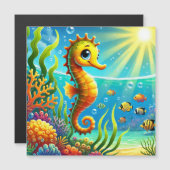 Sandy de Zeepaard Magnetische Uitnodiging (Voorkant / Achterkant)