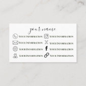 Sandy Derset Boho Visitekaartje (Achterkant)