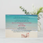 Sandy Feet Bachelorette Party Invitation Kaart (Staand voorkant)