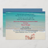 Sandy Feet Bachelorette Party Invitation Kaart (Voorkant / Achterkant)