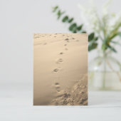 Sandy Footprint Briefkaart (Staand voorkant)