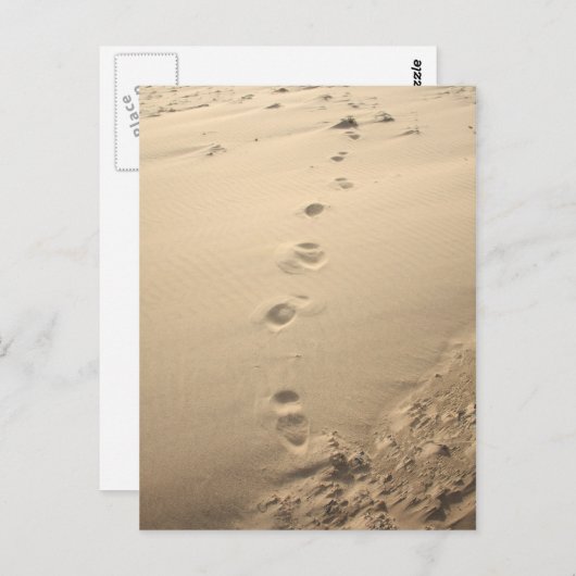 Sandy Footprint Briefkaart (Voorkant / Achterkant)