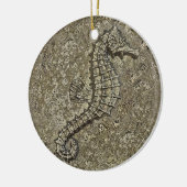 Sandy getextureerde Seahorse foto Keramisch Ornament (Links)