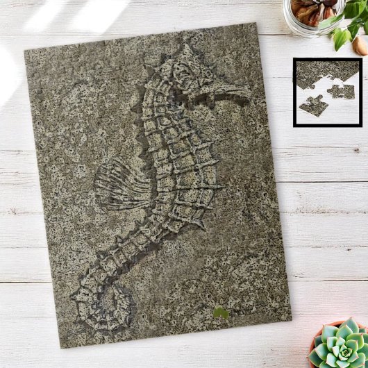 Sandy getextureerde Seahorse foto Legpuzzel