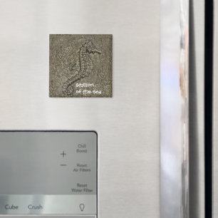 Sandy getextureerde Seahorse foto Magneet