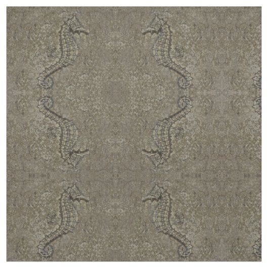 Sandy getextureerde Seahorse foto Stof (Swatch)