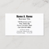 Sandy getextureerde Seahorse foto Visitekaartje (Achterkant)