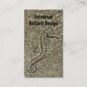 Sandy getextureerde Seahorse foto Visitekaartje (Voorkant)